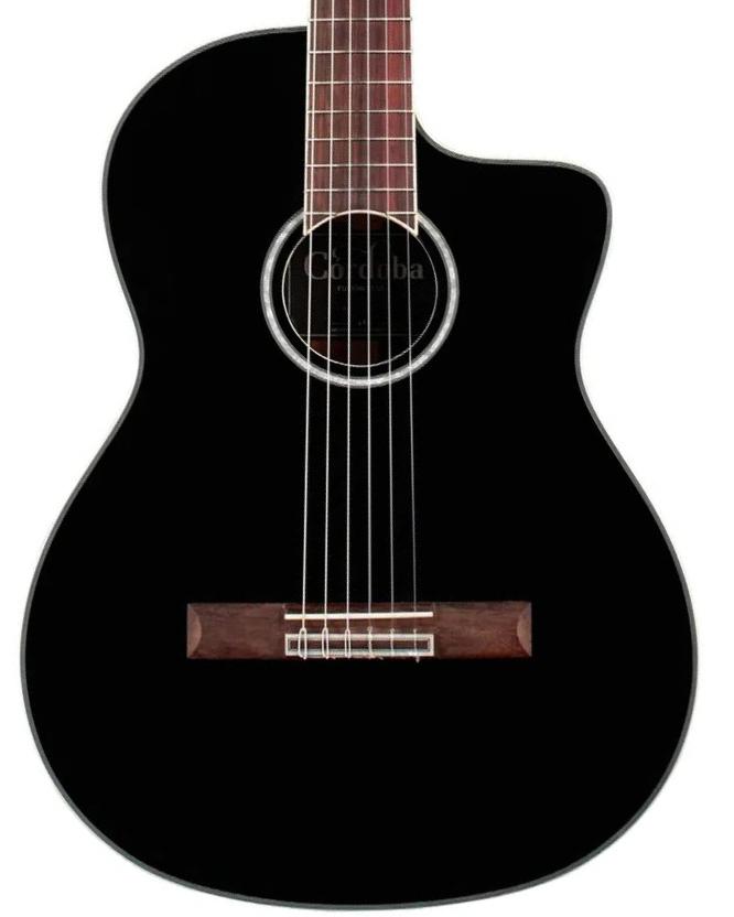 Klassieke gitaar 4/4 Cordoba Fusion 5 - Jet black