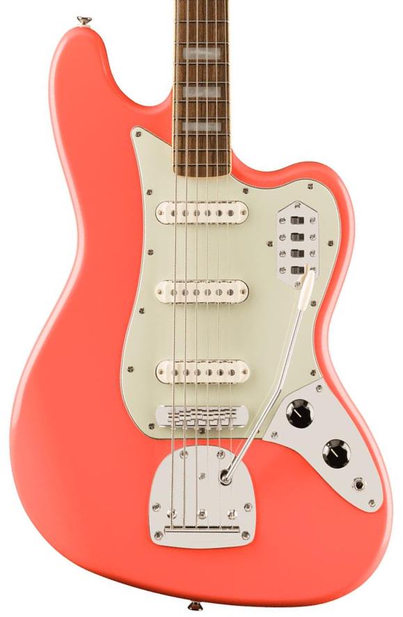 Solid body elektrische bas Squier FSR Classic Vibe Bass VI Ltd - Tahitian coral