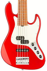 Solid body elektrische bas Sadowsky MetroExpress 21-Fret Hybrid P/J Bass 5-String (MOR) - Candy Apple Red Metallic